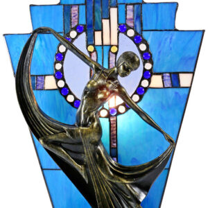Art Deco Lady Lamp (Blue)