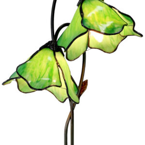 Twin Lotus Table Lamp (Green)