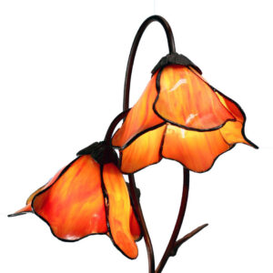 Twin Lotus Table Lamp (Orange)