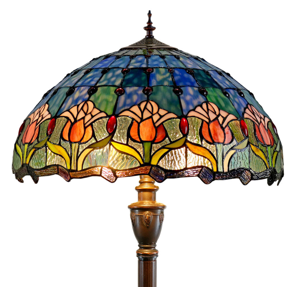 Mauve Tulip Floor Lamp (blue)