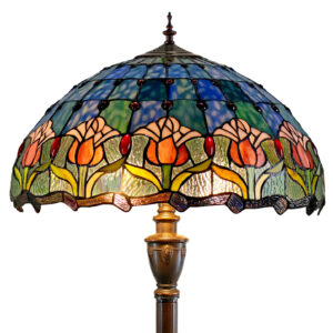 Mauve Tulip Floor Lamp (blue)